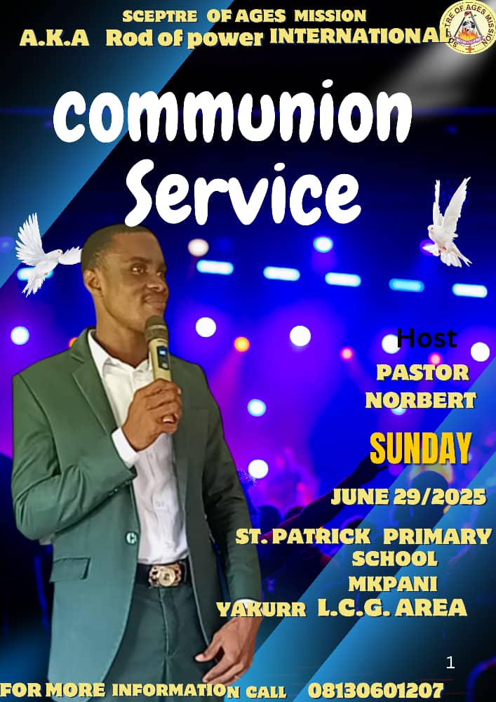 Upcoming communion service